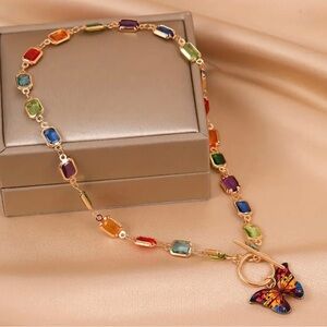 Butterfly 🦋 multi colored necklace